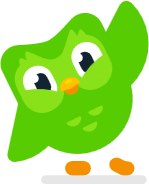 Duolingo mascot Duo waving